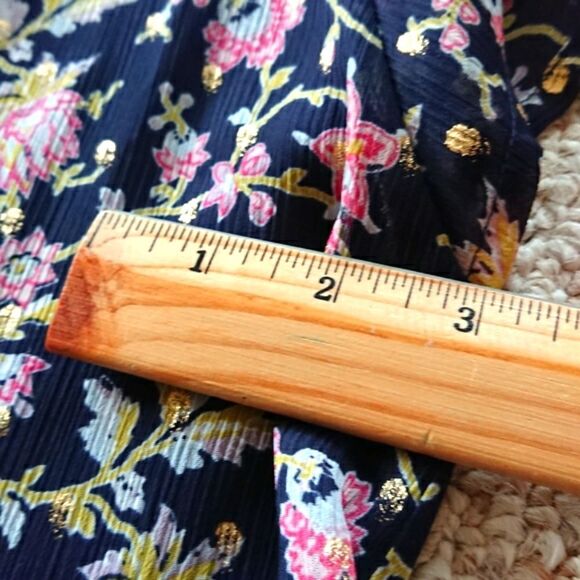 Loft navy flounce dress size M - Picture 10 of 12